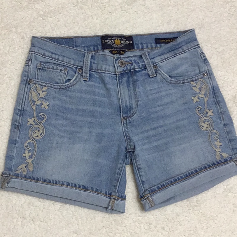 Lucky Brand Embroidered Jean Shorts 0024